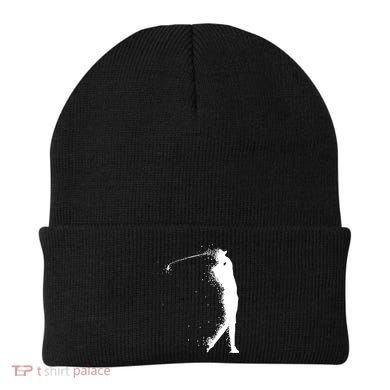Golf Swing Splatter Golfer Logo Beanie