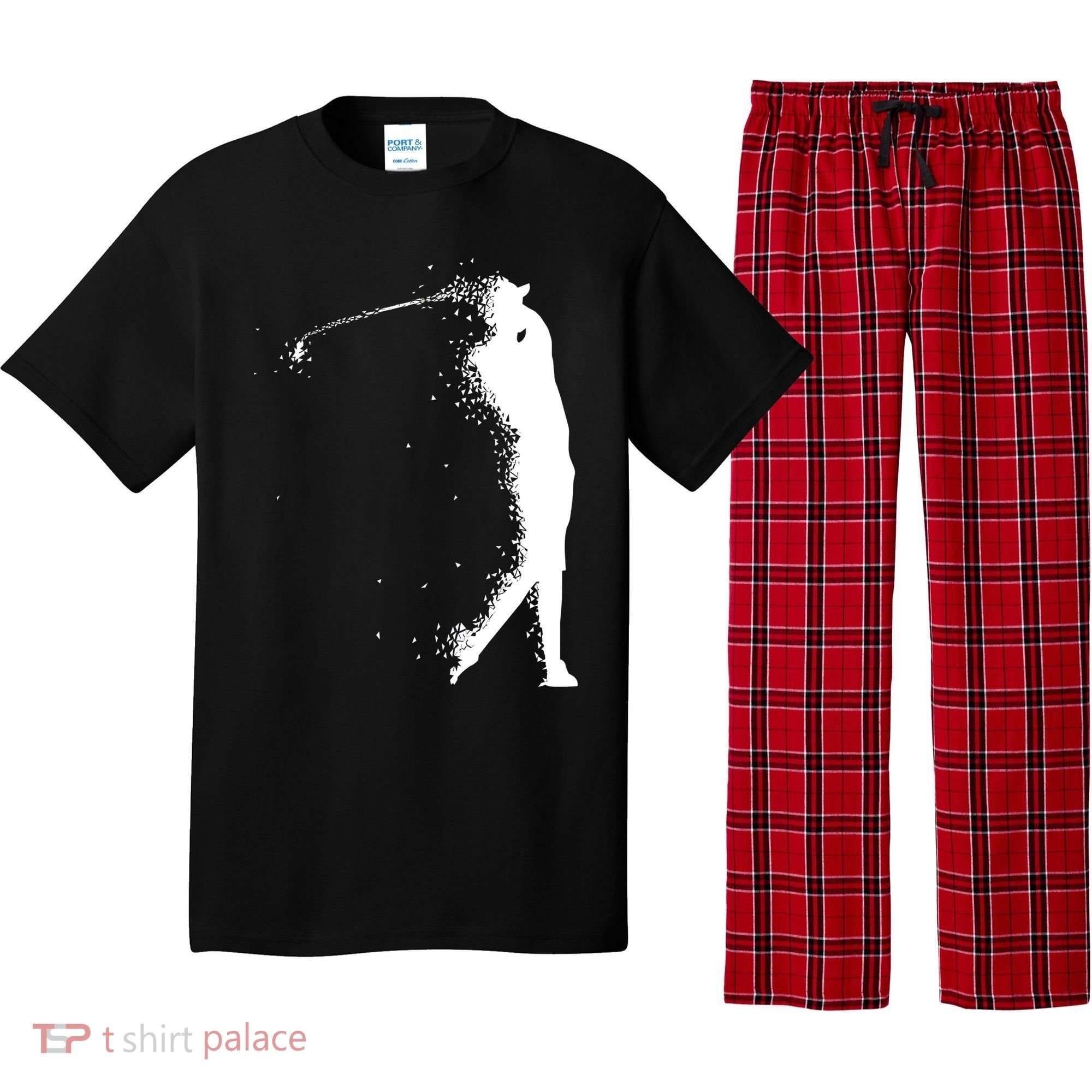 Golf Swing Splatter Golfer Logo Pajama Set