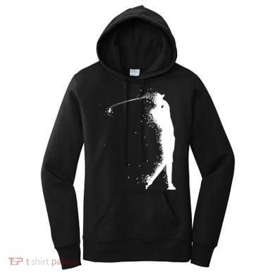Golf Swing Splatter Golfer Logo Women's Hoodie