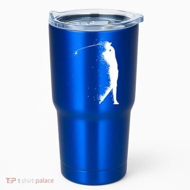 Golf Swing Splatter Golfer Logo Tumbler