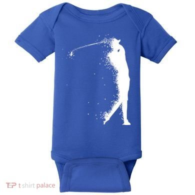 Golf Swing Splatter Golfer Logo Baby Bodysuit