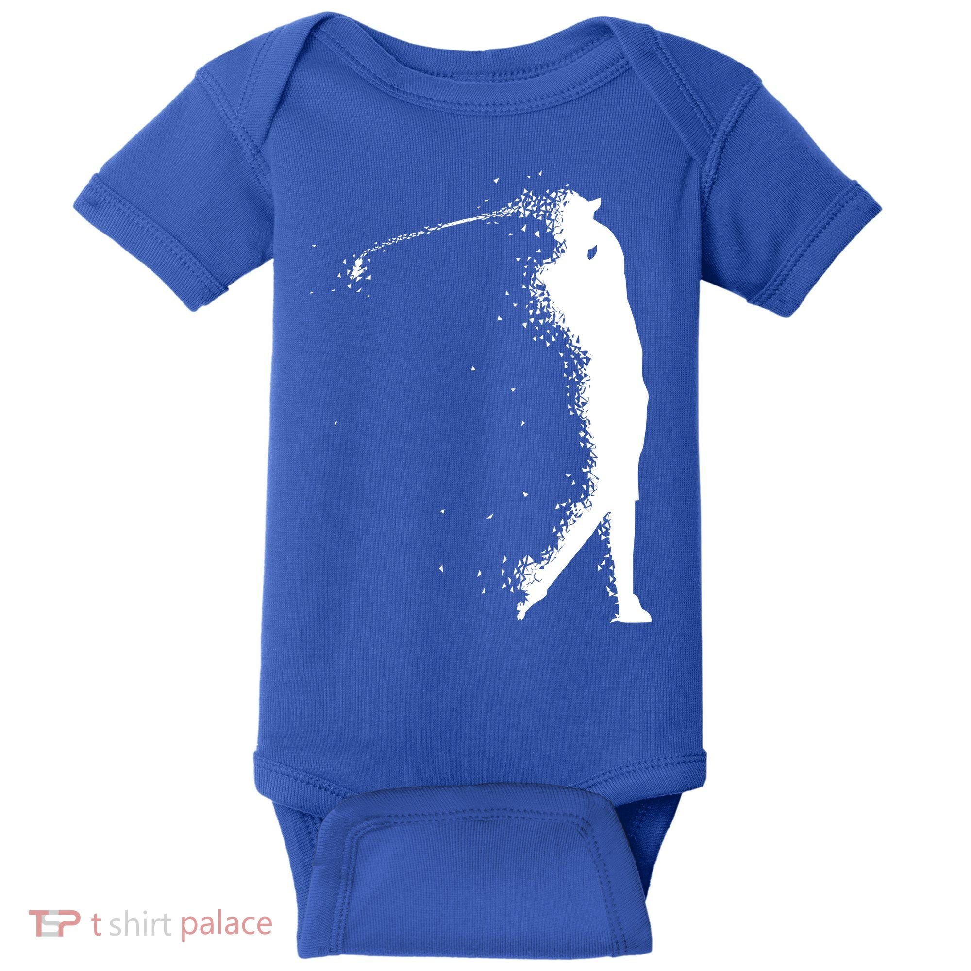 Golf Swing Splatter Golfer Logo Baby Bodysuit