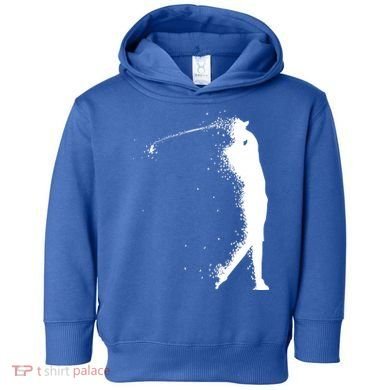 Golf Swing Splatter Golfer Logo Toddler Hoodie