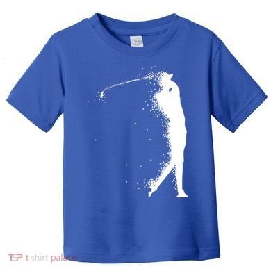 Golf Swing Splatter Golfer Logo Toddler T-Shirt