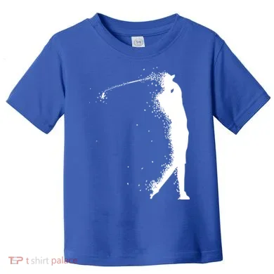 Golf Swing Splatter Golfer Logo Toddler T-Shirt