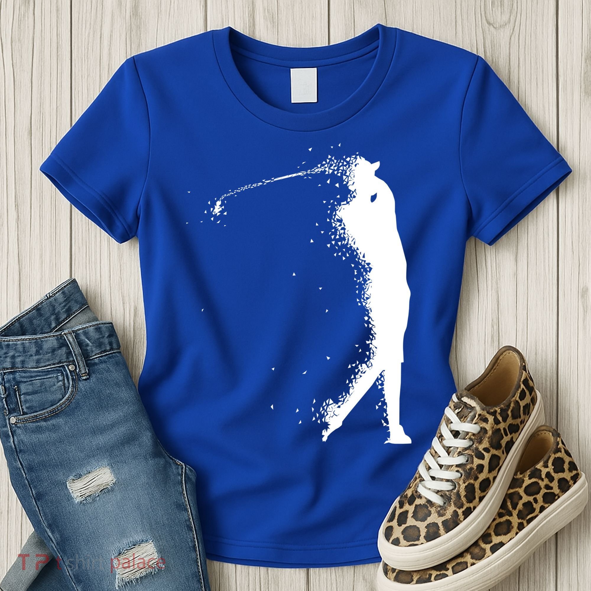 Golf Swing Splatter Golfer Logo Women's T-Shirt