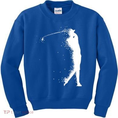 Golf Swing Splatter Golfer Logo Kids Sweatshirt