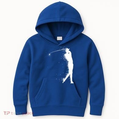Golf Swing Splatter Golfer Logo Kids Hoodie