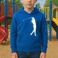 Golf Swing Splatter Golfer Logo Kids Hoodie thumb 2