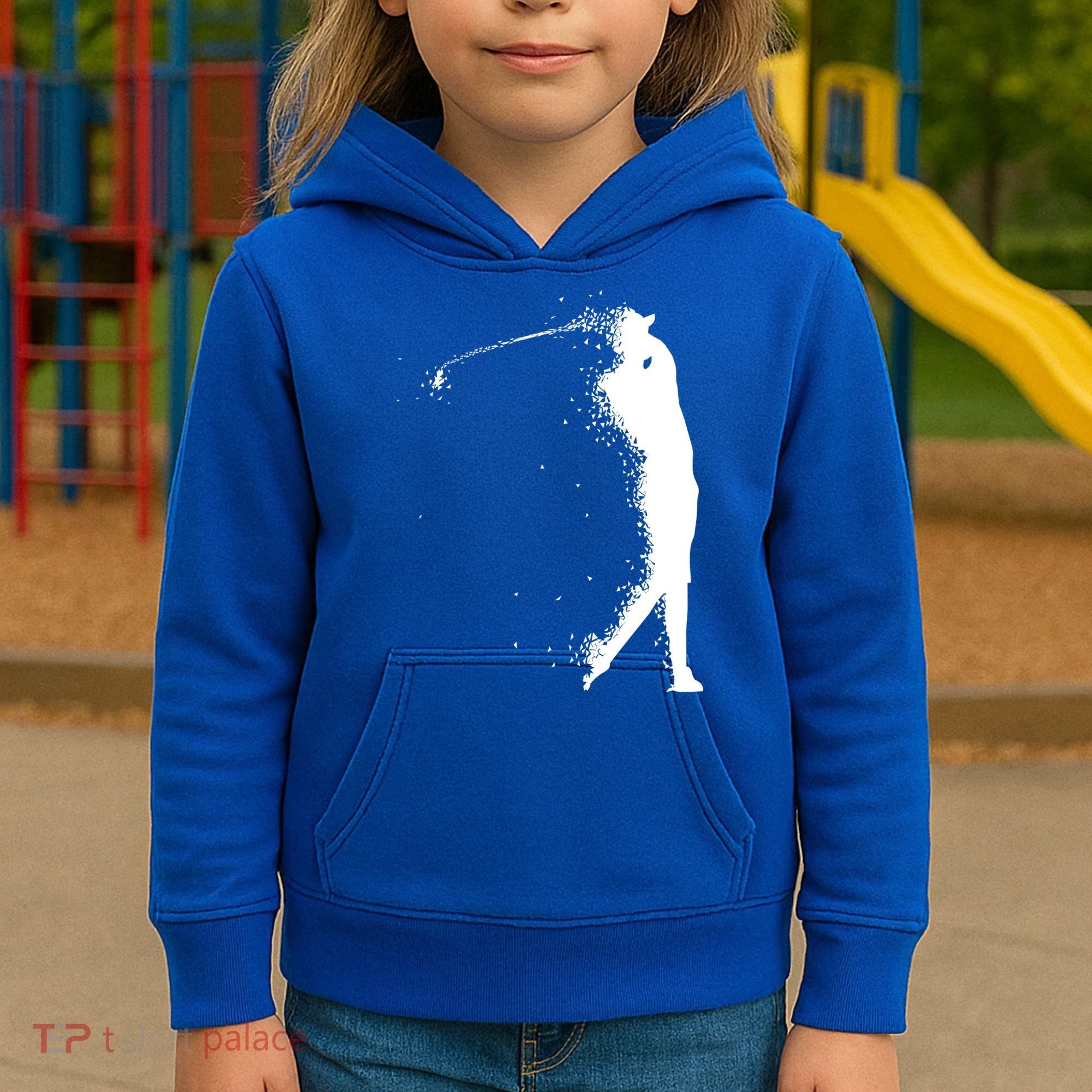 Golf Swing Splatter Golfer Logo Kids Hoodie