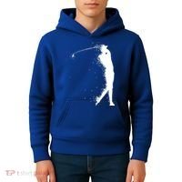Golf Swing Splatter Golfer Logo Kids Hoodie thumb 4