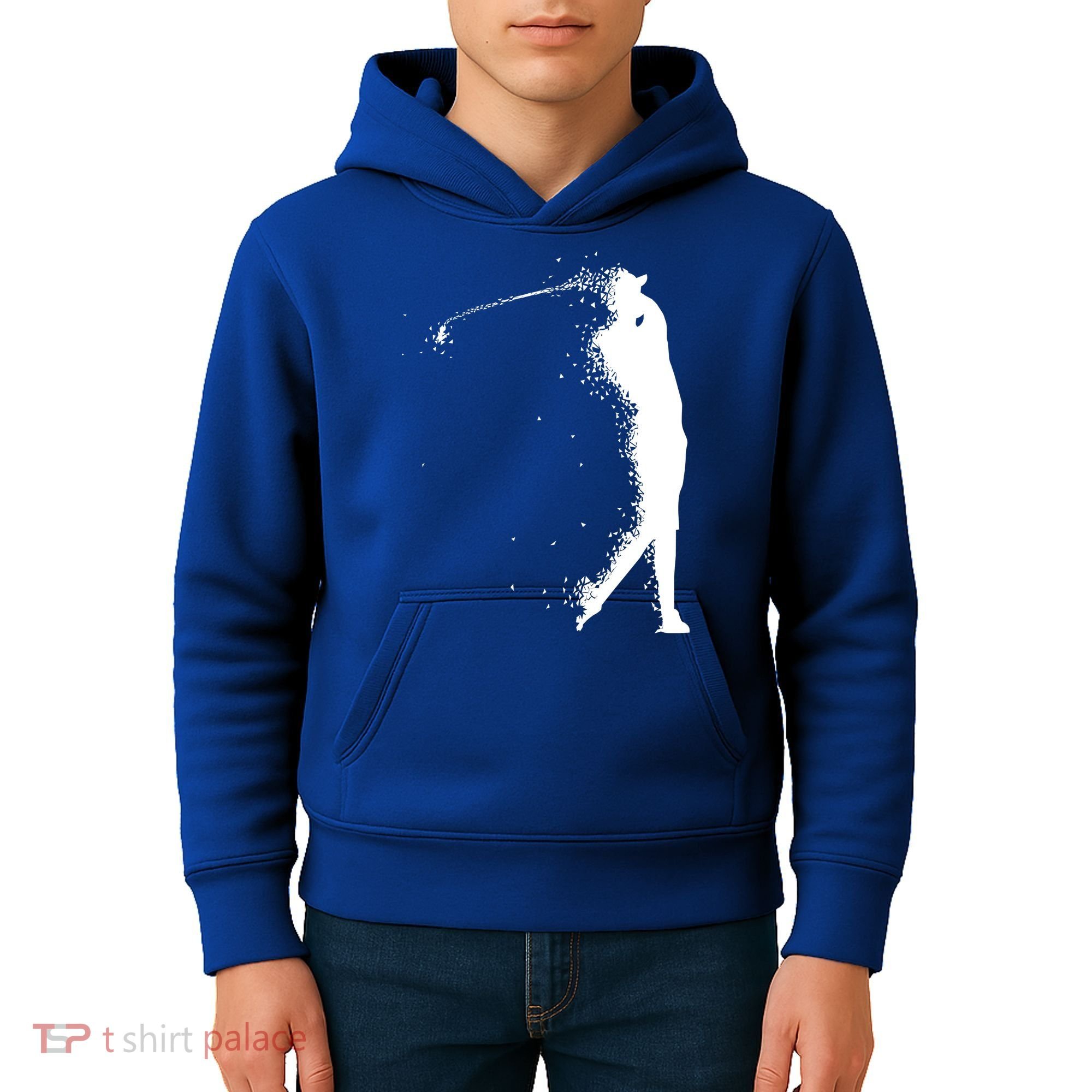 Golf Swing Splatter Golfer Logo Kids Hoodie