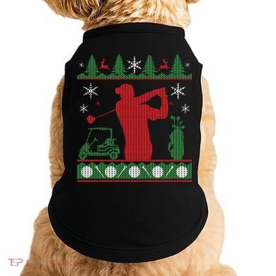 Golf Ugly Christmas Sweater Doggie Tank