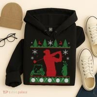 Golf Ugly Christmas Sweater Hoodie thumb 4