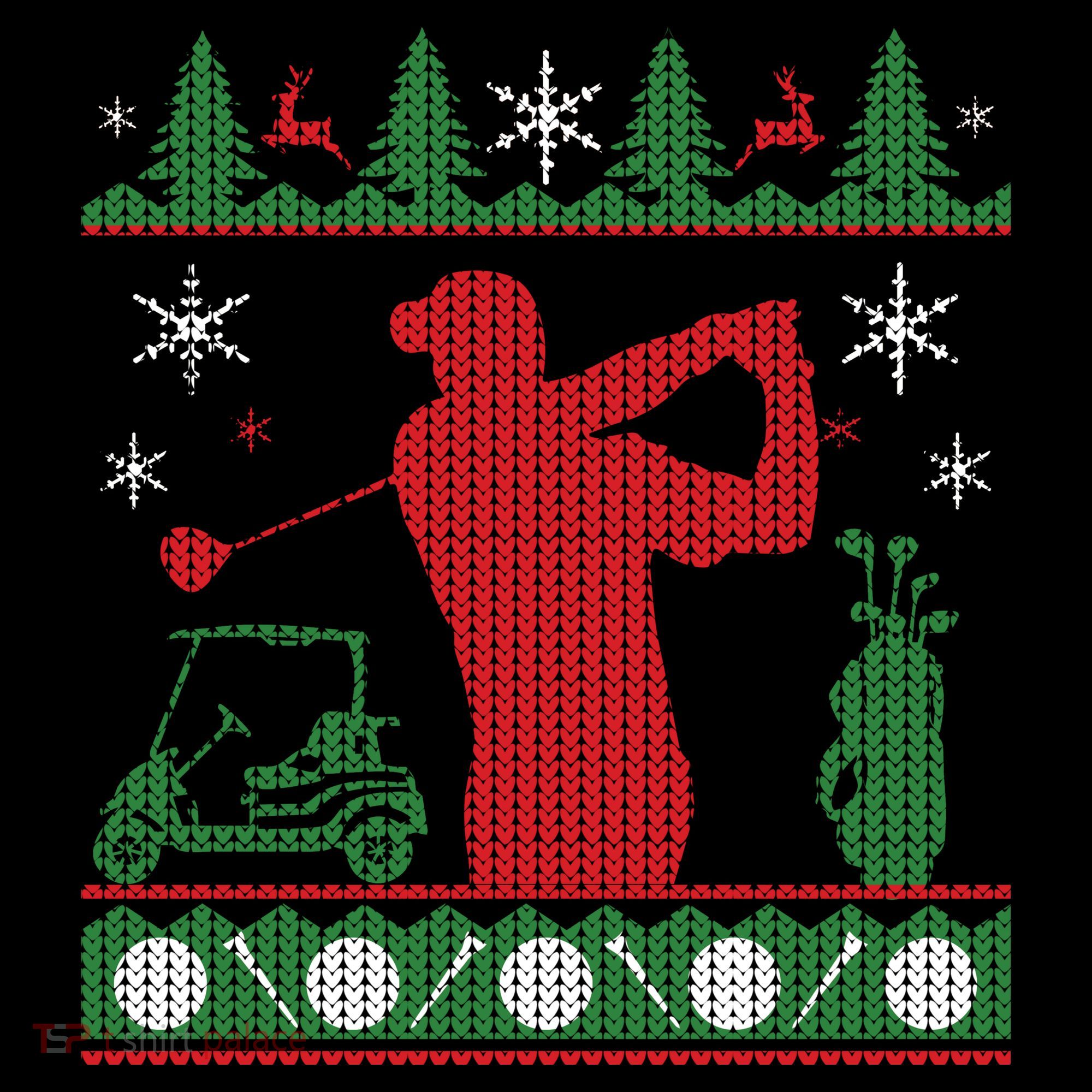 Golf Ugly Christmas Sweater Hoodie