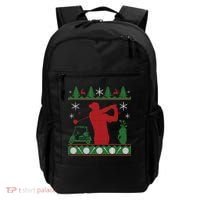 Golf Ugly Christmas Sweater Backpack thumb 0
