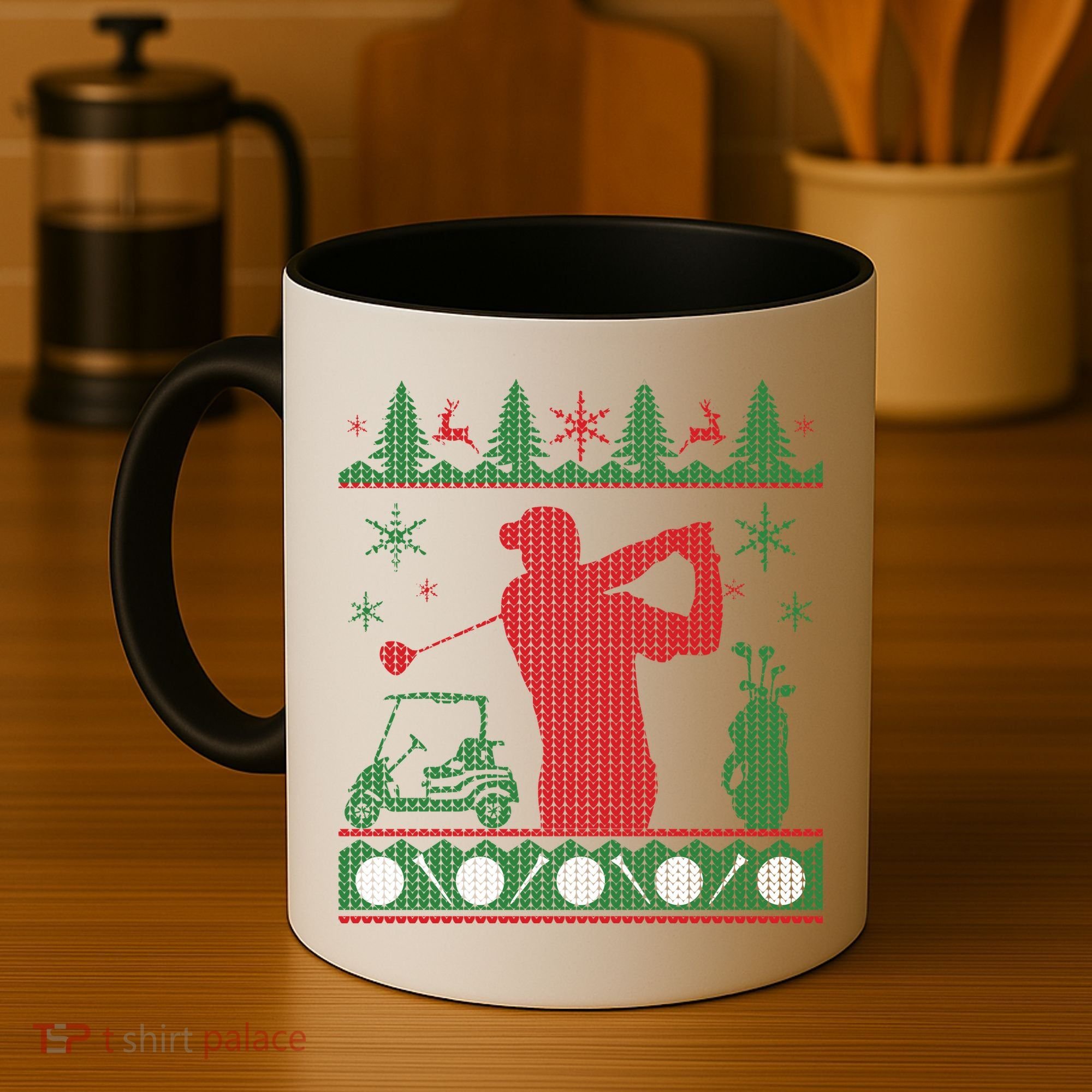 Golf Ugly Christmas Sweater Coffee Mug