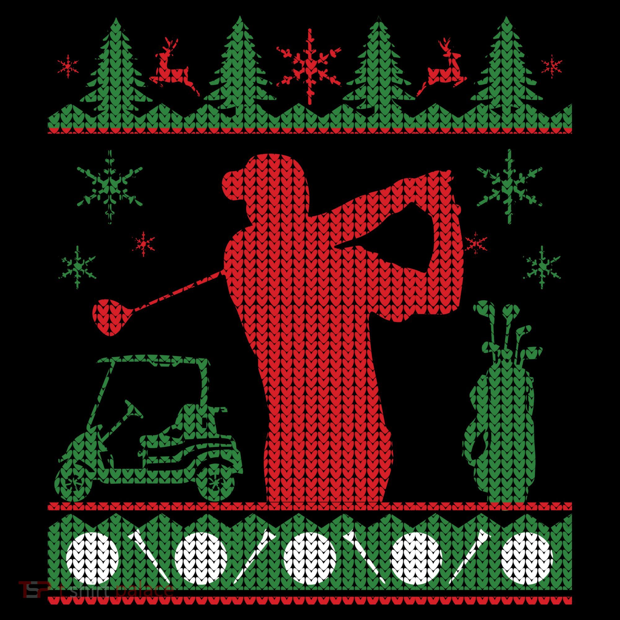 Golf Ugly Christmas Sweater Coffee Mug