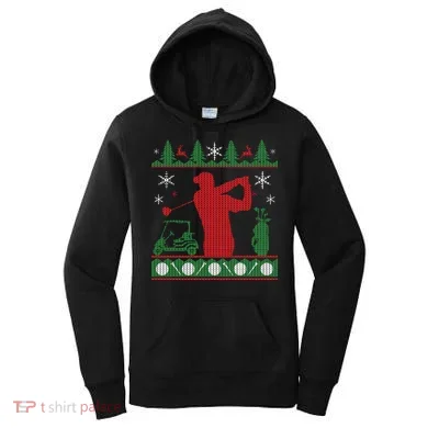 Golf Ugly Christmas Sweater Women's Hoodie