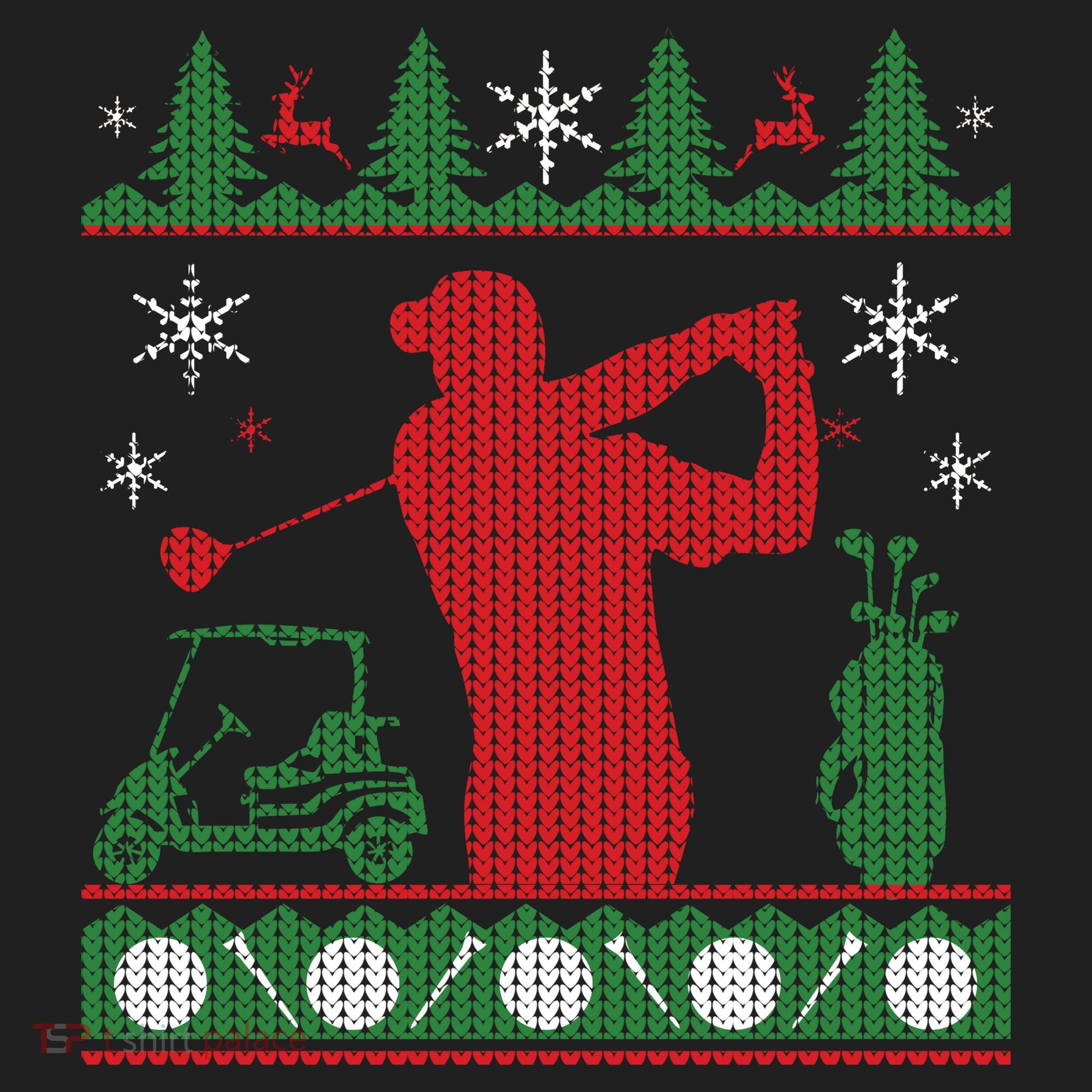 Golf Ugly Christmas Sweater Tumbler