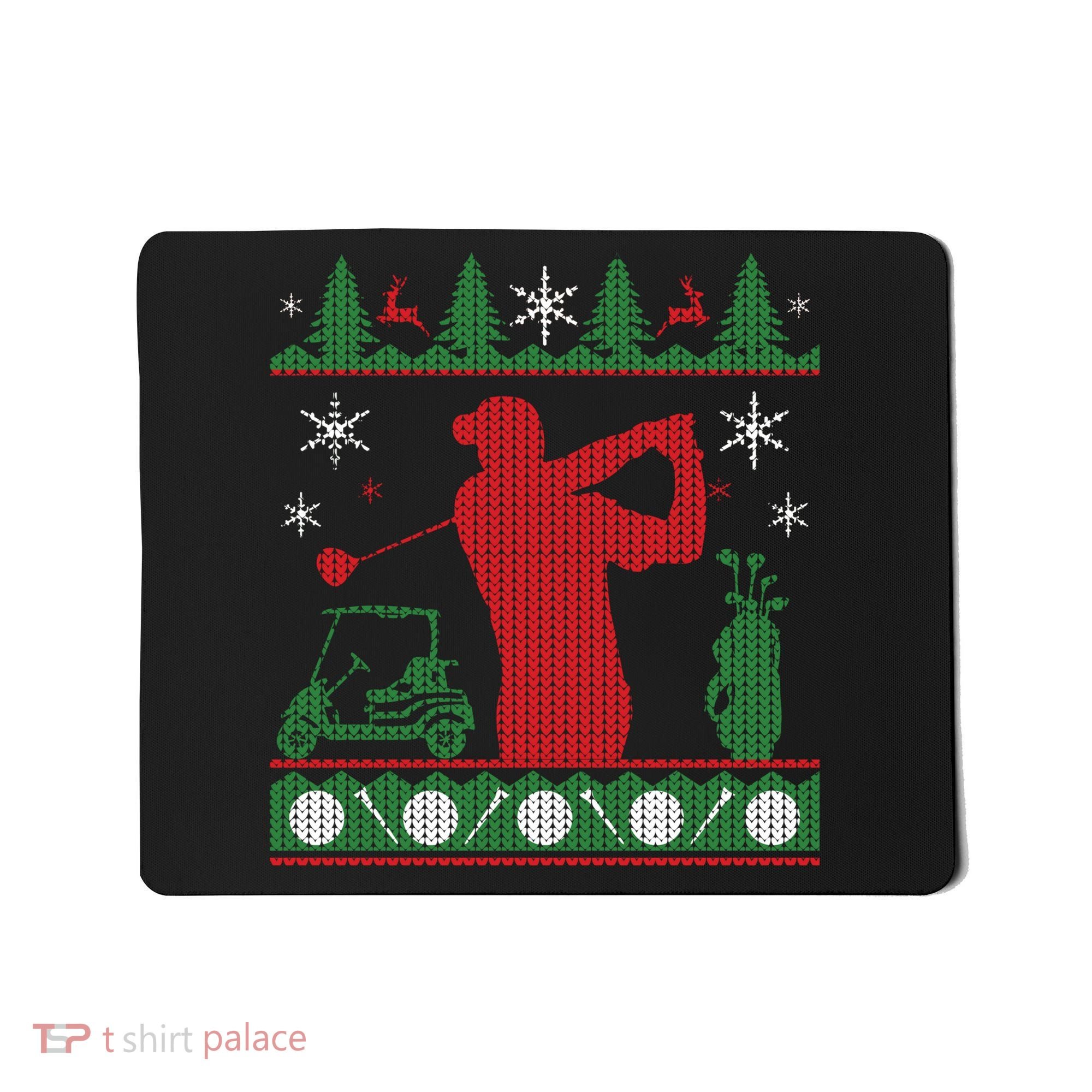 Golf Ugly Christmas Sweater Mousepad