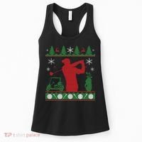 Golf Ugly Christmas Sweater Women's Tank Top thumb 0