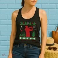 Golf Ugly Christmas Sweater Women's Tank Top thumb 2