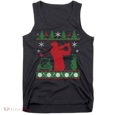 Golf Ugly Christmas Sweater Tank Top