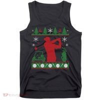 Golf Ugly Christmas Sweater Tank Top thumb 0