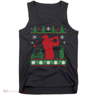 Golf Ugly Christmas Sweater Tank Top