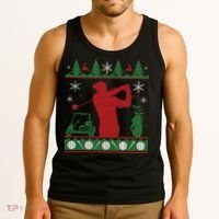 Golf Ugly Christmas Sweater Tank Top thumb 3