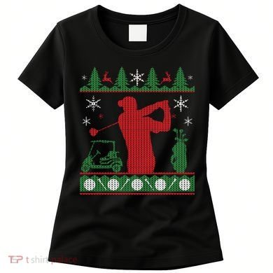Golf Ugly Christmas Sweater Women's T-Shirt