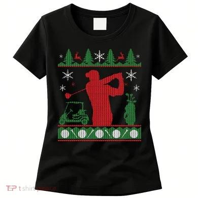 Golf Ugly Christmas Sweater Women's T-Shirt