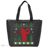 Golf Ugly Christmas Sweater Tote Bag thumb 0