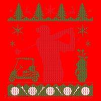 Golf Ugly Christmas Sweater Santa Hat thumb 1