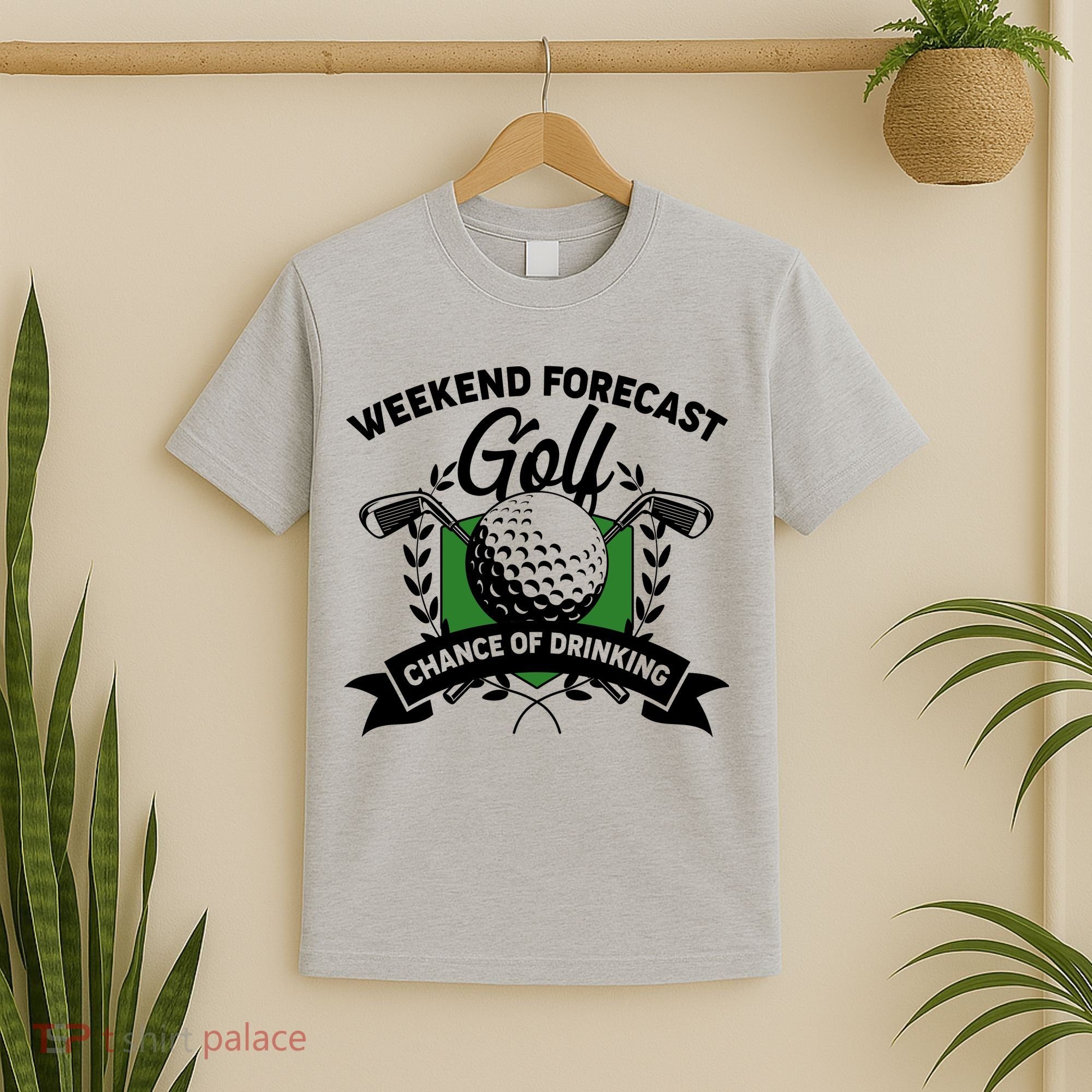 Golf Weekend Forecast Chance of Drinking T-Shirt