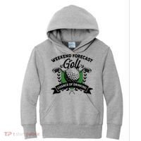 Golf Weekend Forecast Chance of Drinking Kids Hoodie thumb 0