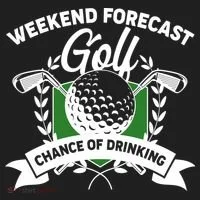Golf Weekend Forecast Chance of Drinking Women's Sweatshirt thumb 2