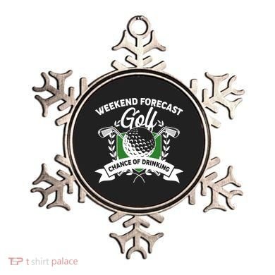 Golf Weekend Forecast Chance of Drinking Ornament
