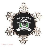 Golf Weekend Forecast Chance of Drinking Ornament thumb 0
