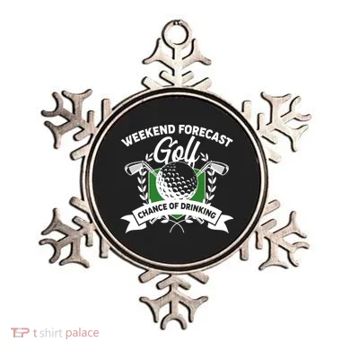 Golf Weekend Forecast Chance of Drinking Ornament
