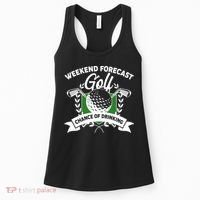 Golf Weekend Forecast Chance of Drinking Women's Tank Top thumb 0