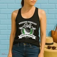 Golf Weekend Forecast Chance of Drinking Women's Tank Top thumb 2