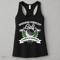 Golf Weekend Forecast Chance of Drinking Women's Tank Top thumb 3