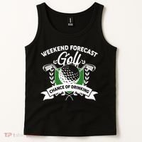 Golf Weekend Forecast Chance of Drinking Tank Top thumb 2