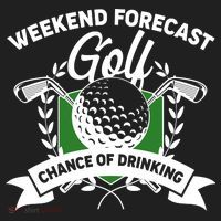 Golf Weekend Forecast Chance of Drinking Golf Towel thumb 3