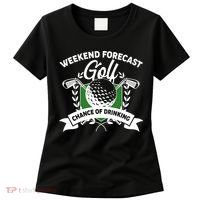 Golf Weekend Forecast Chance of Drinking Women's T-Shirt thumb 0