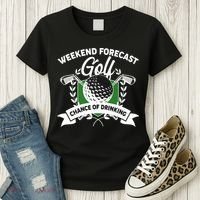 Golf Weekend Forecast Chance of Drinking Women's T-Shirt thumb 3