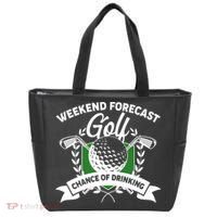 Golf Weekend Forecast Chance of Drinking Tote Bag thumb 0