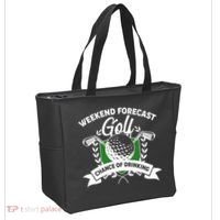 Golf Weekend Forecast Chance of Drinking Tote Bag thumb 2